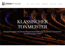 Tablet Screenshot of koelnertonstudio.de